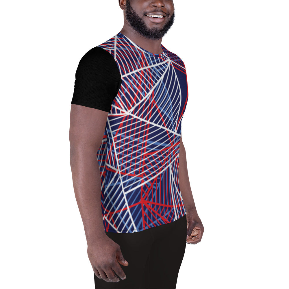 Line Abstract Men's Athletic T-shirt