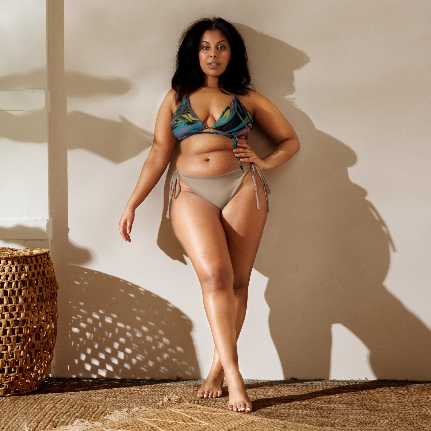 Swirl string bikini Top