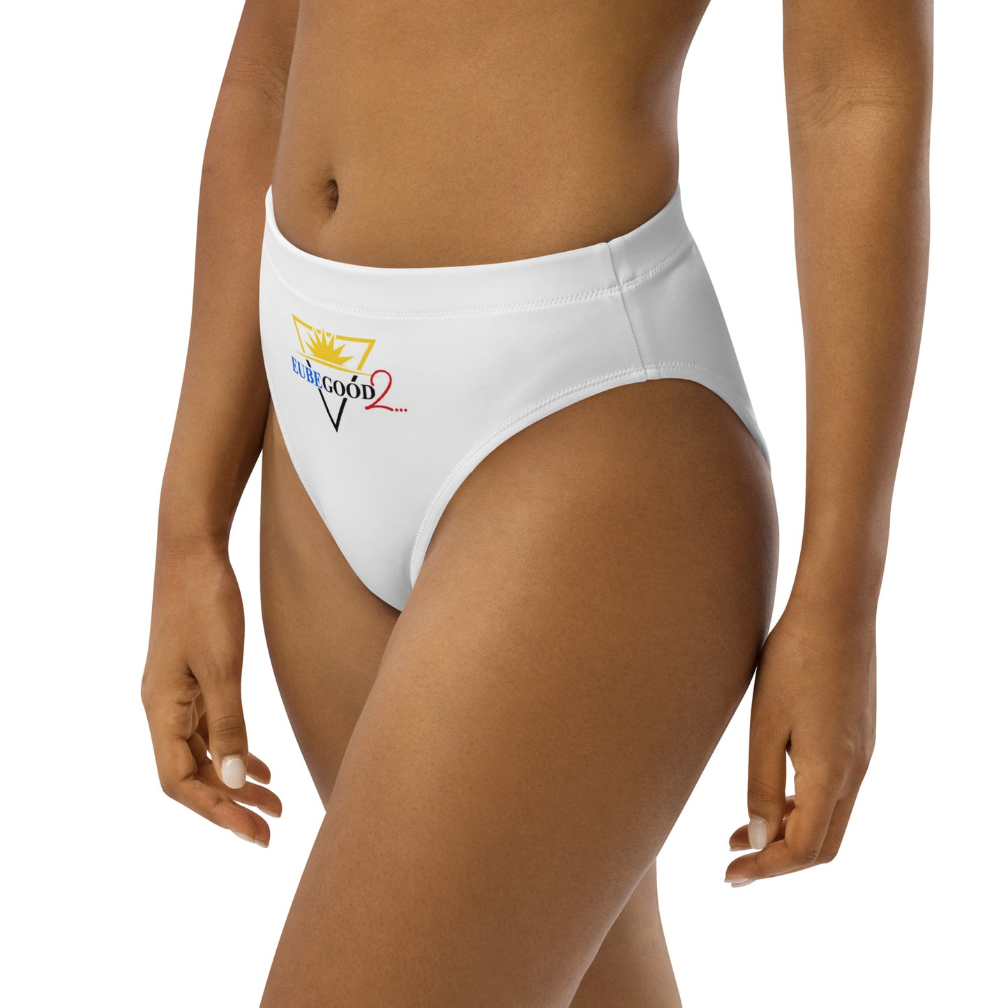 Recycled high-waisted bikini bottom