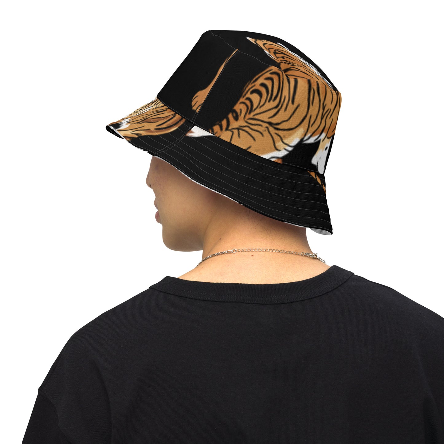 Tiger Design Reversible bucket hat