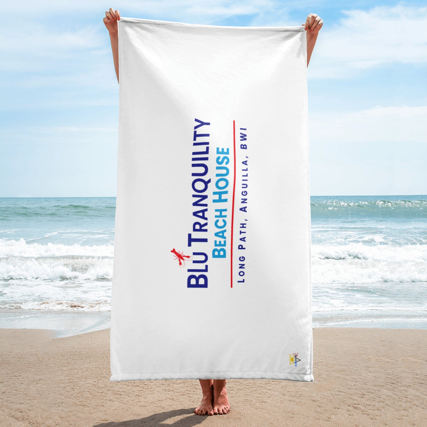 Blue Tranquility Beach House Towel