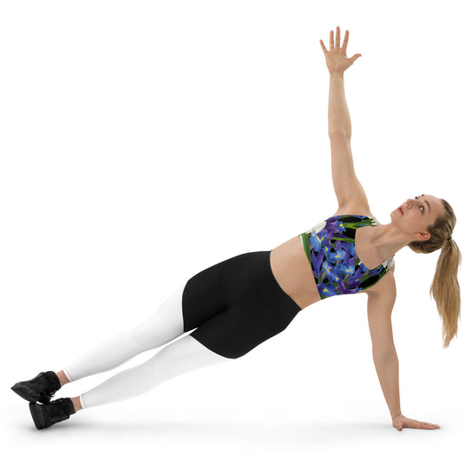 Flowers Longline sports bra