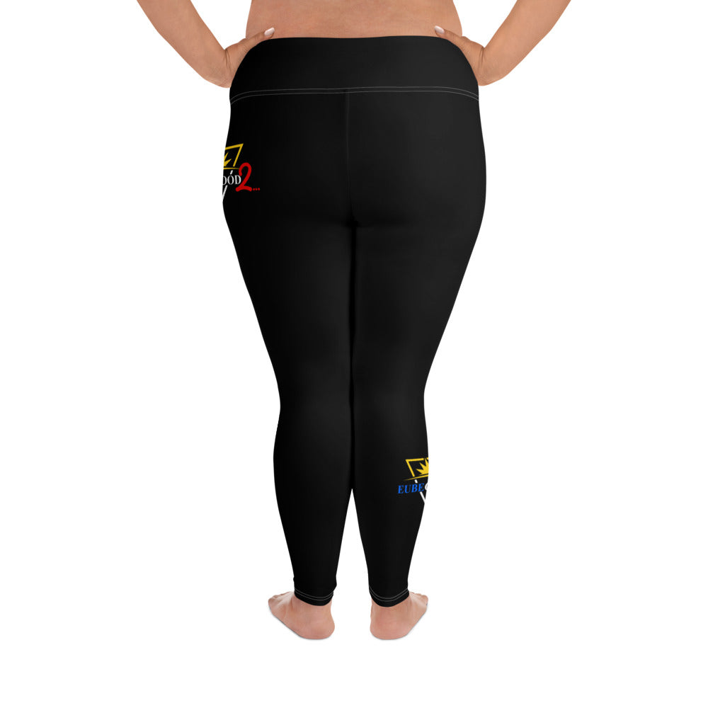 Lex Black All-Over Print Plus Size Leggings