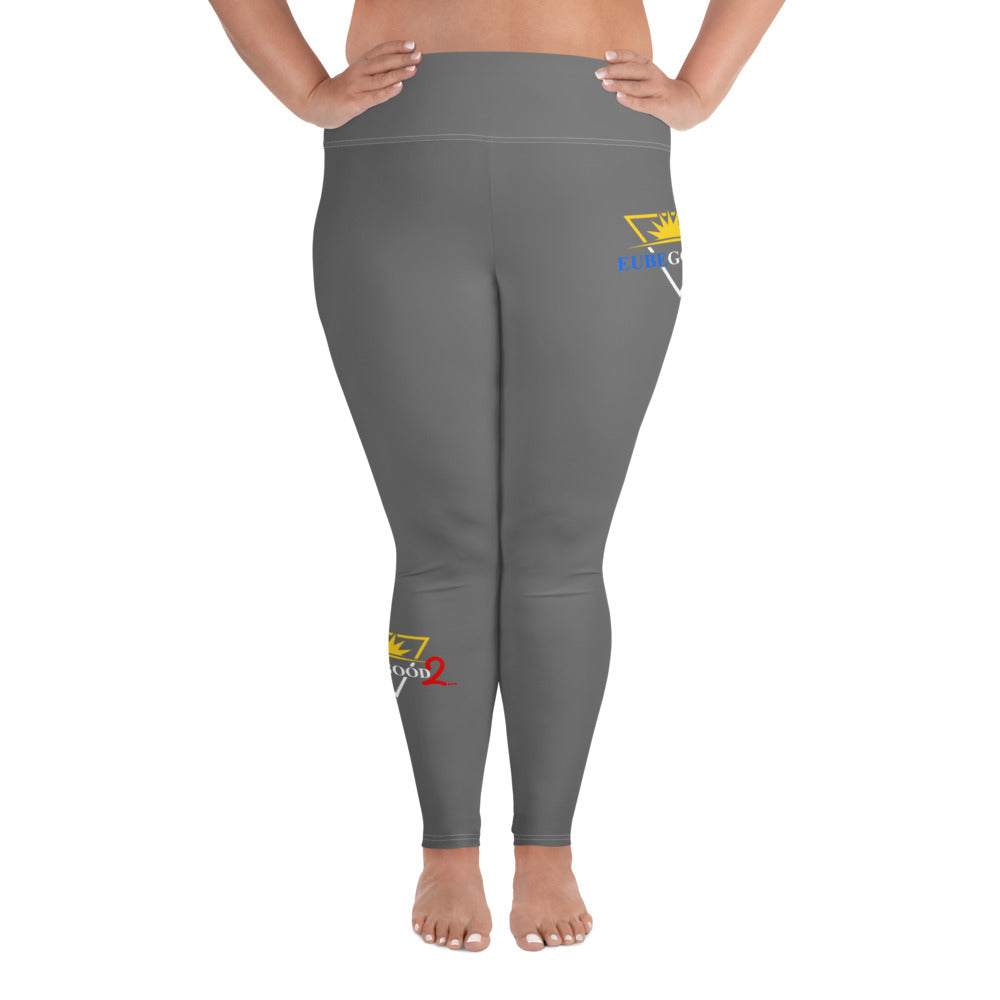 Lex Dark Grey All-Over Print Plus Size Leggings