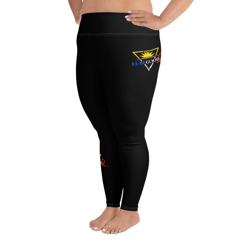 Lex Black All-Over Print Plus Size Leggings