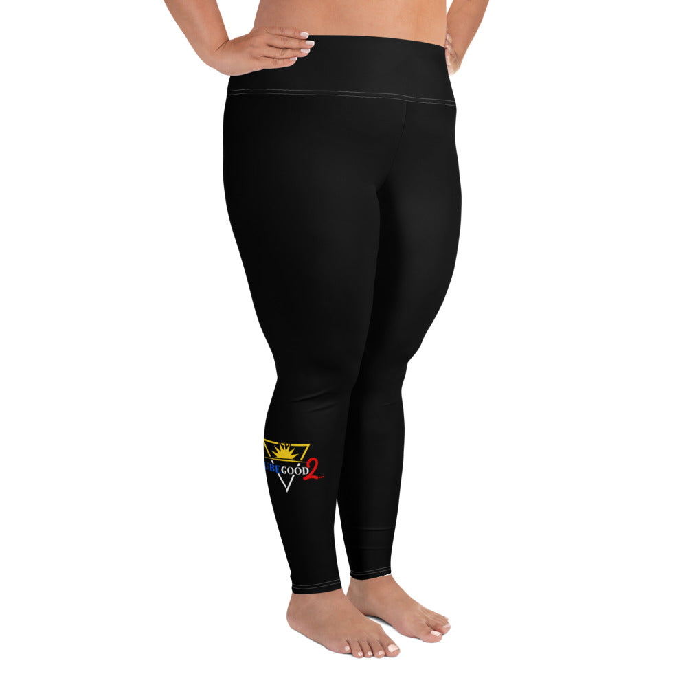 Lex Black All-Over Print Plus Size Leggings