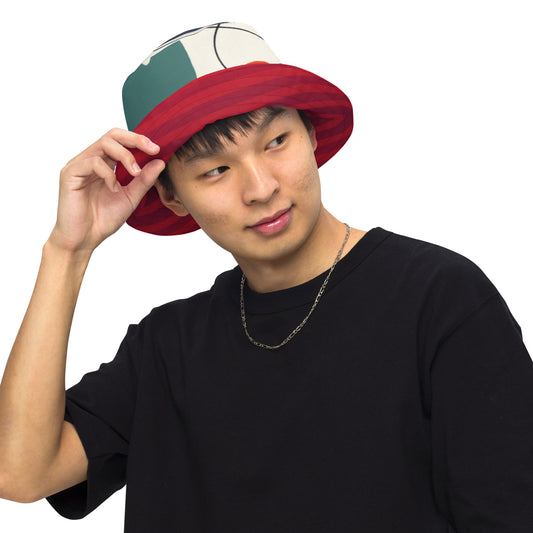 Abstract Reversible bucket hat