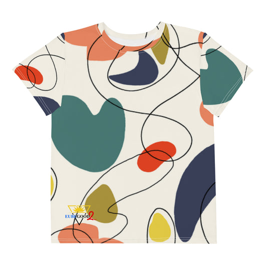 Abstract Youth crew neck t-shirt