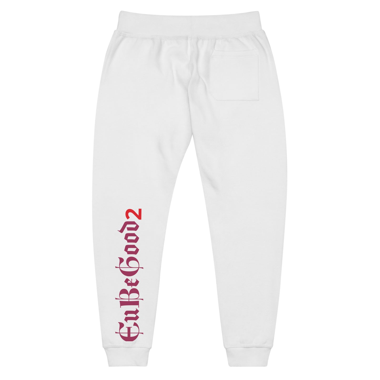 White Unisex fleece sweatpants