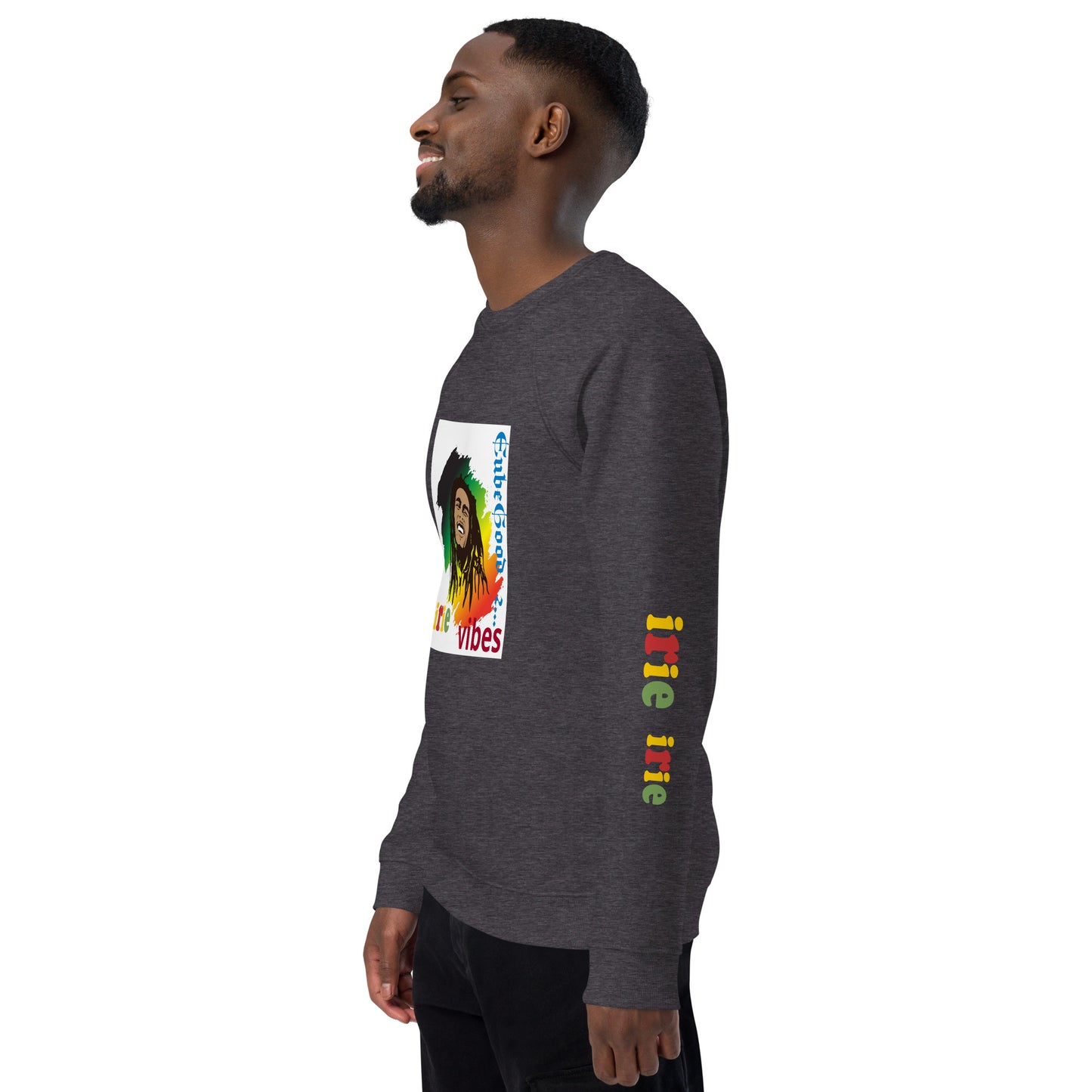 Irie Vibes BM Unisex organic raglan sweatshirt