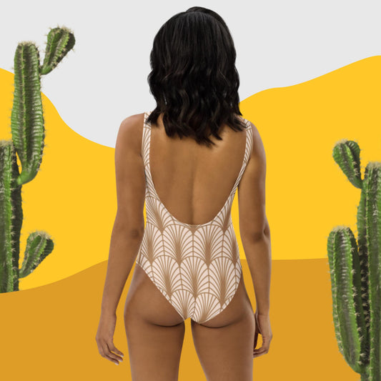 Pattern One-Piece Swimsuit