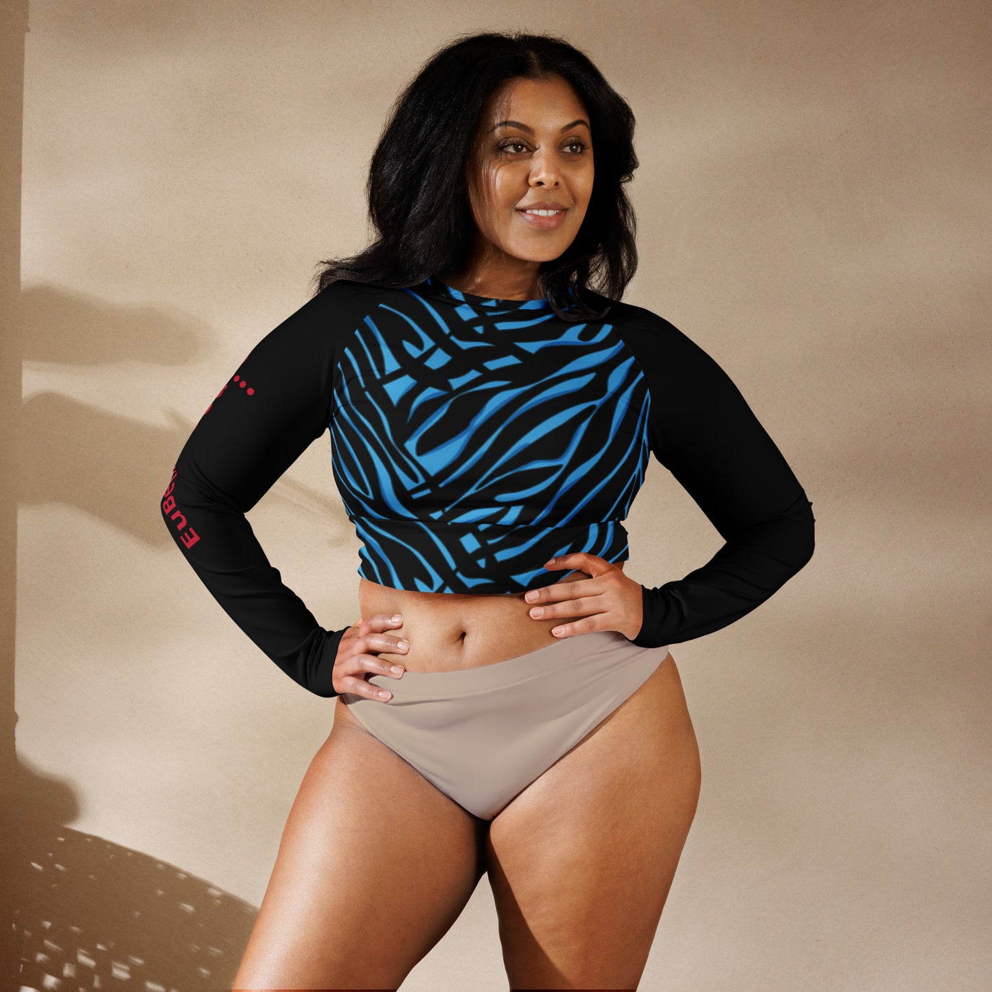 EubeGood 2.. logo on Sleeve long-sleeve crop top