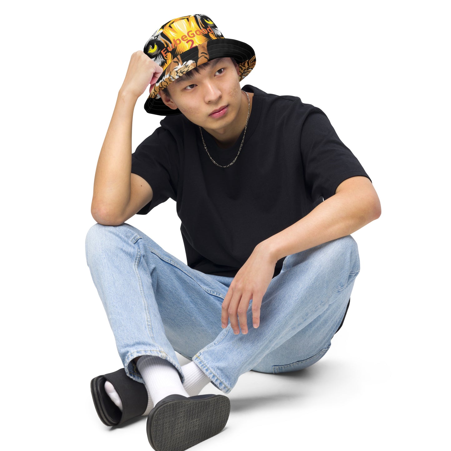 Tiger Design Reversible bucket hat