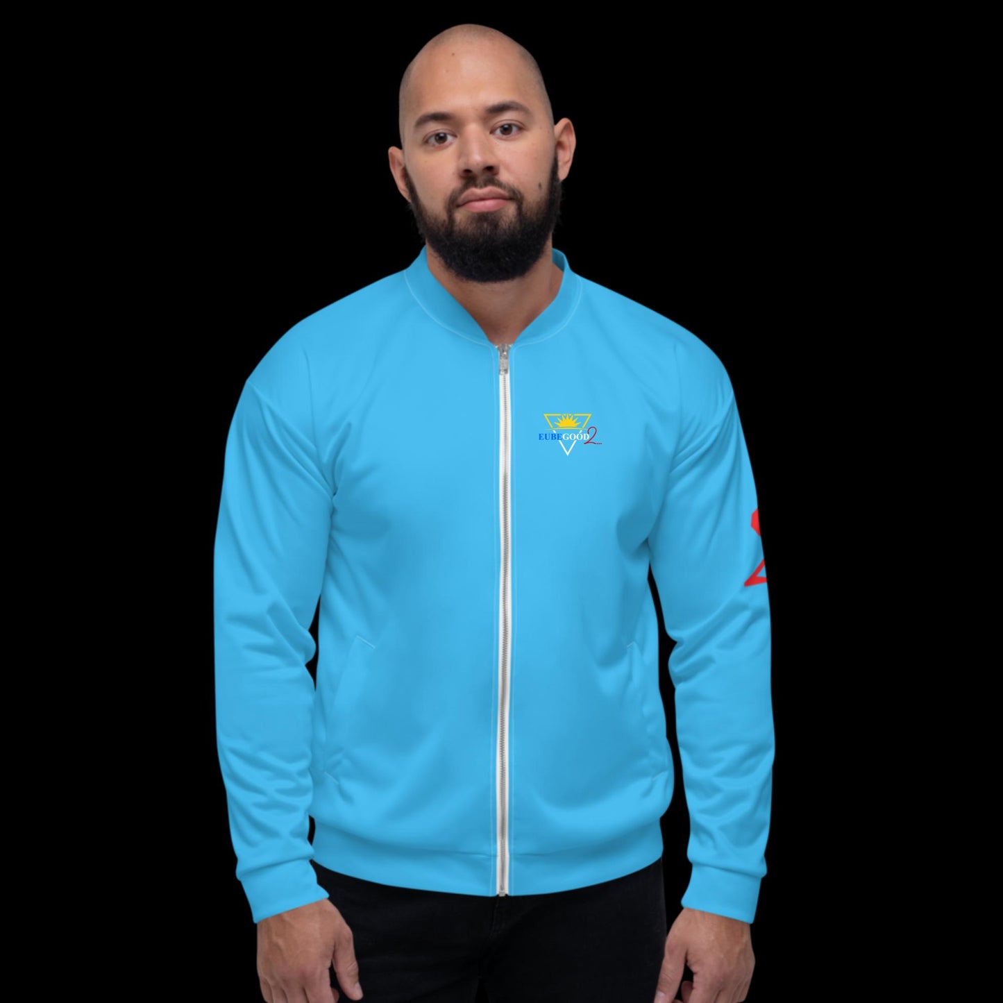 Eubegood2 Blue Unisex Bomber Jacket