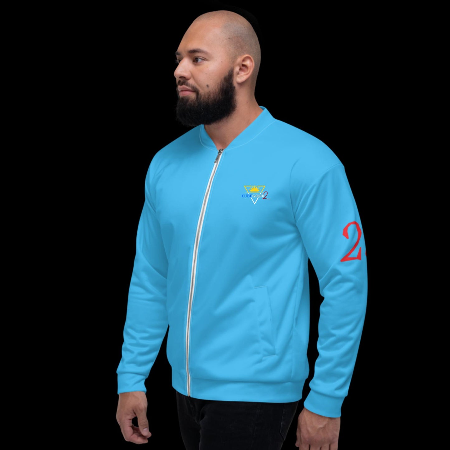 Eubegood2 Blue Unisex Bomber Jacket