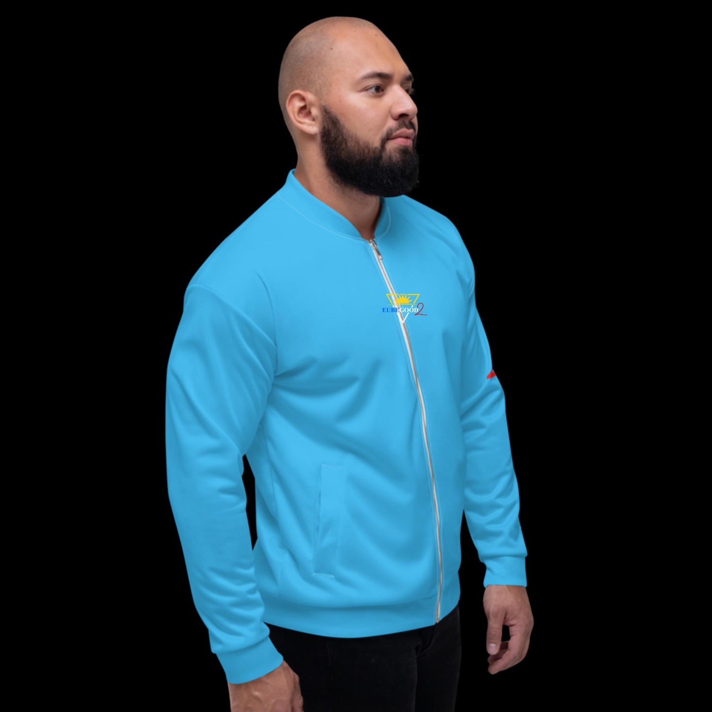 Eubegood2 Blue Unisex Bomber Jacket