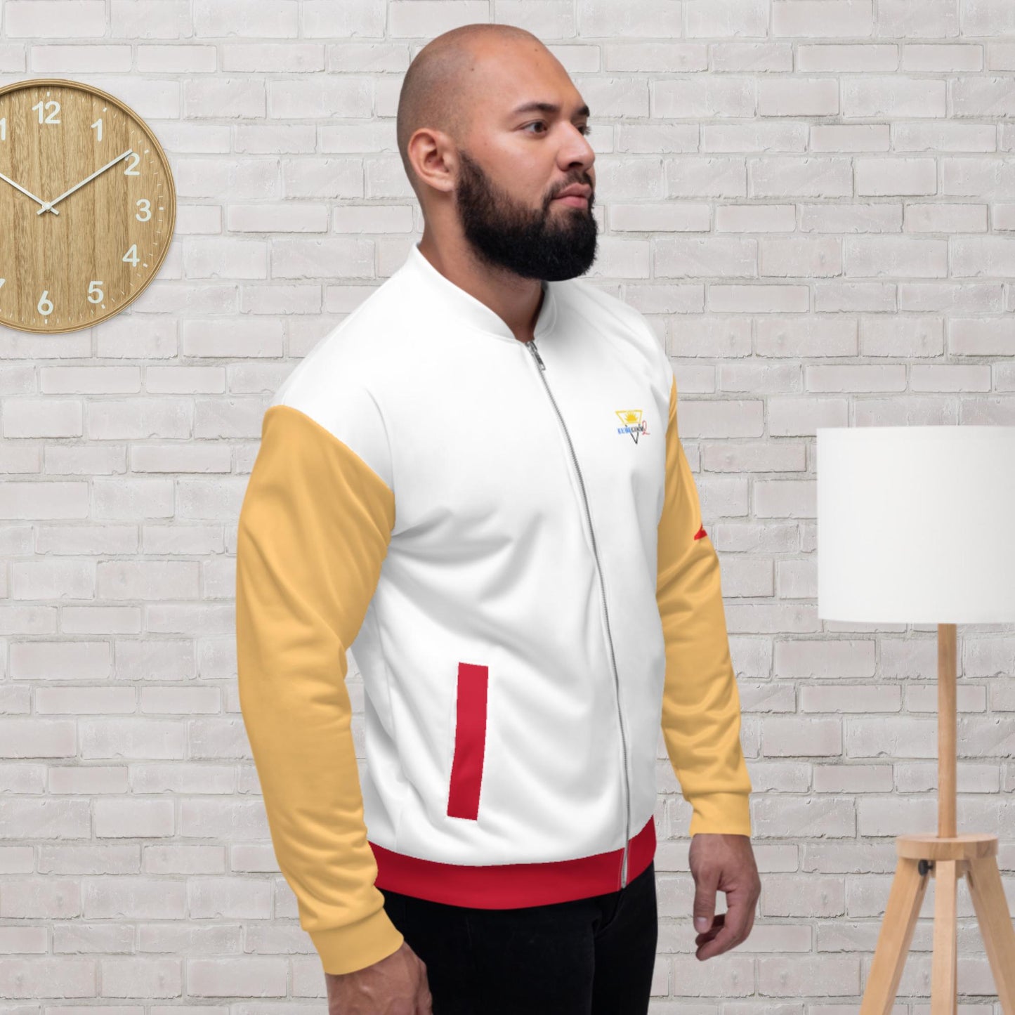 Red Pockets Unisex Bomber Jacket