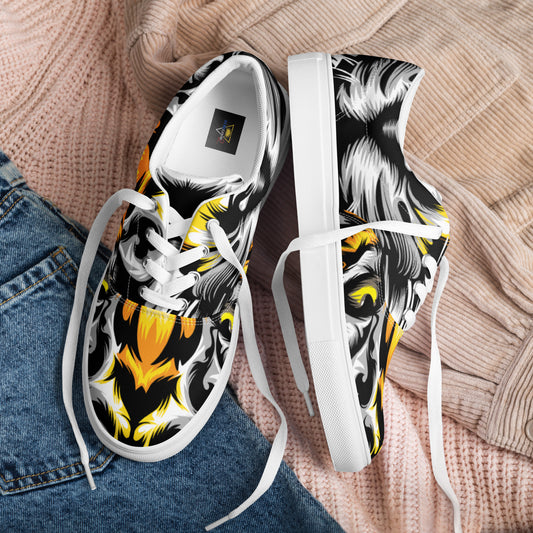 Tiger Design Men’s lace-up canvas shoes