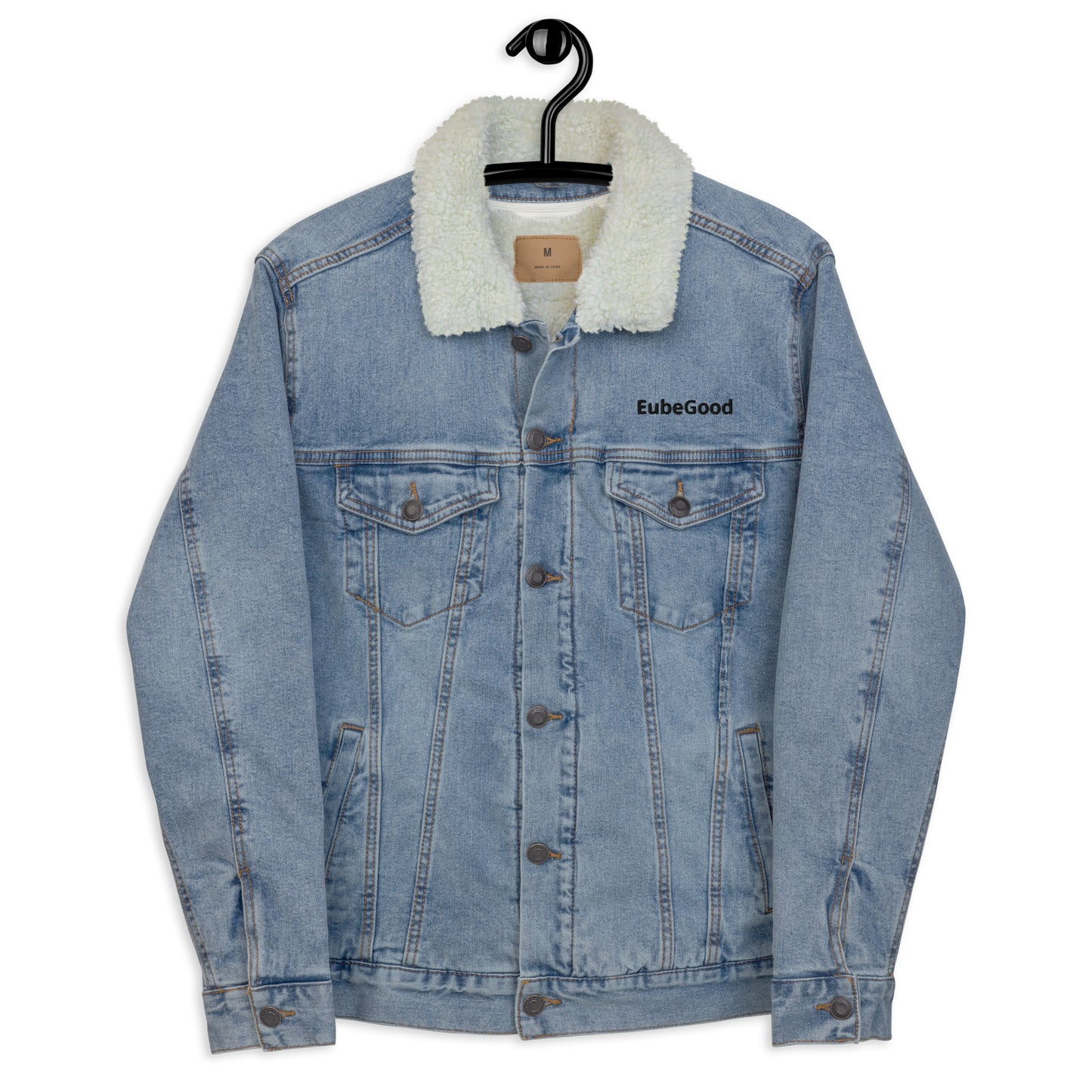 Silhouette Eubegood Logo Unisex denim sherpa jacket