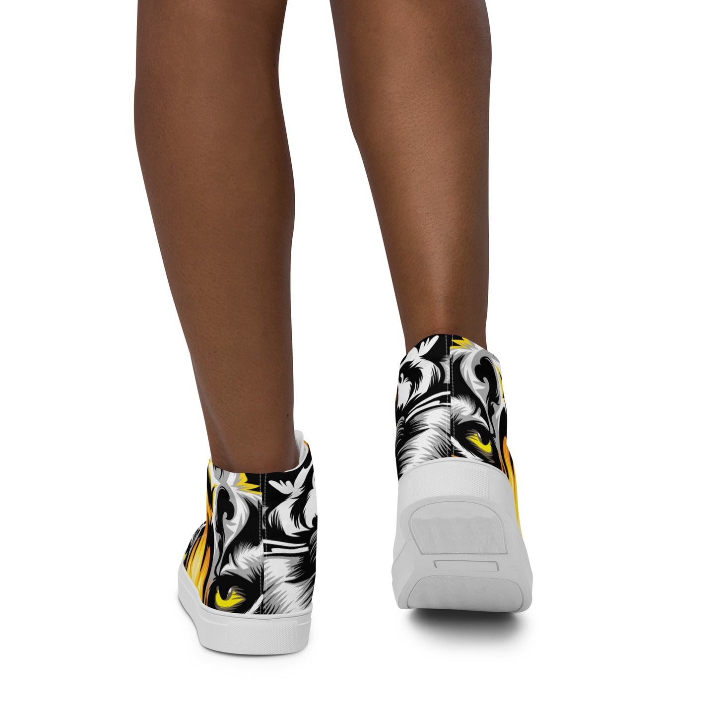 Tiger Design Women’s high top canvas shoes