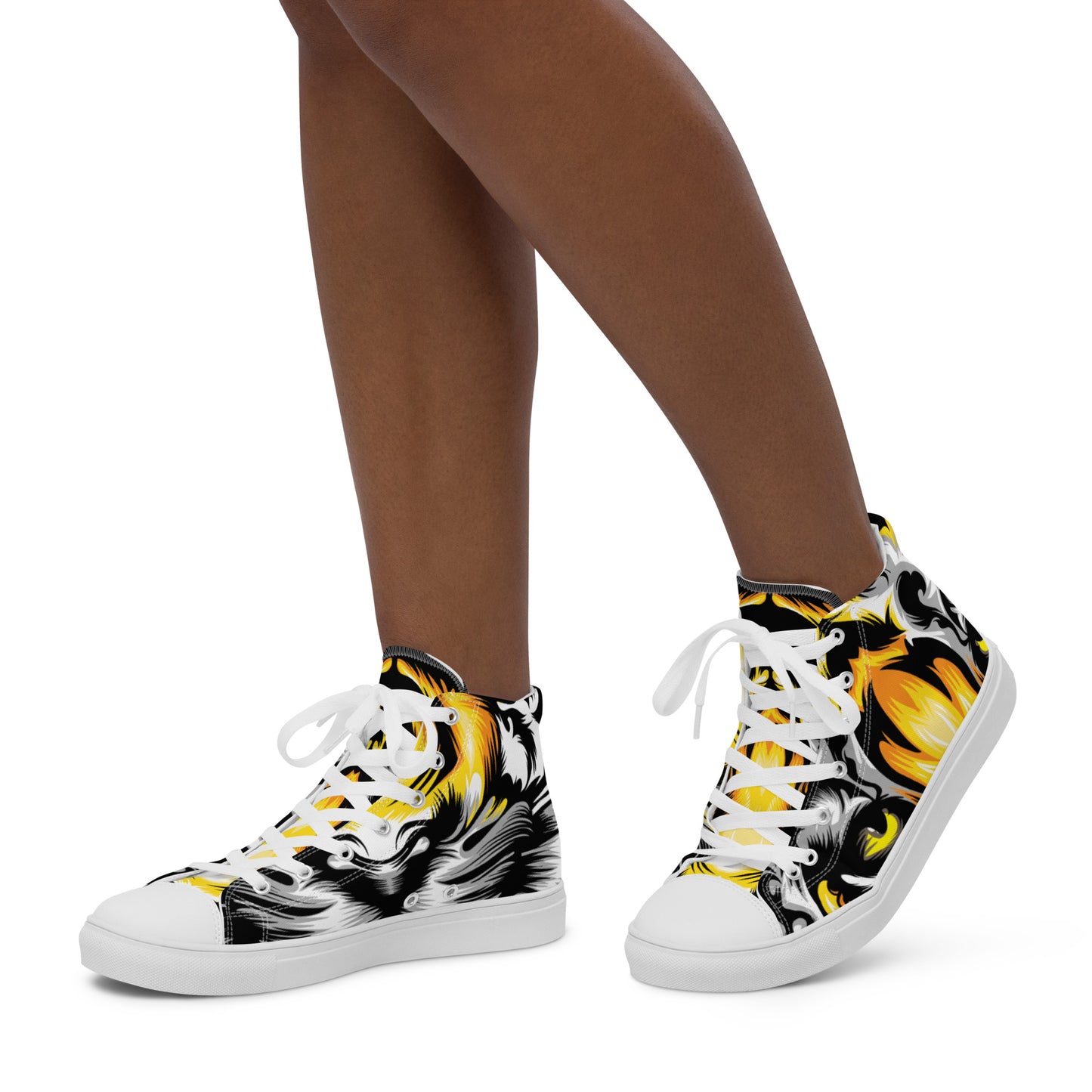 Tiger Design Women’s high top canvas shoes