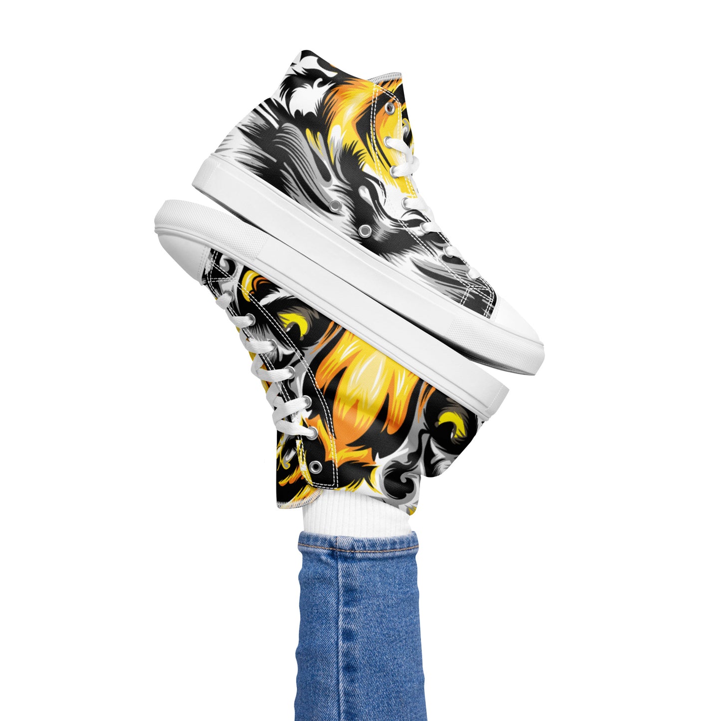 Tiger Design Women’s high top canvas shoes