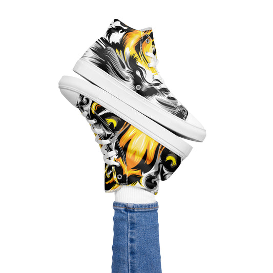Tiger Design Women’s high top canvas shoes