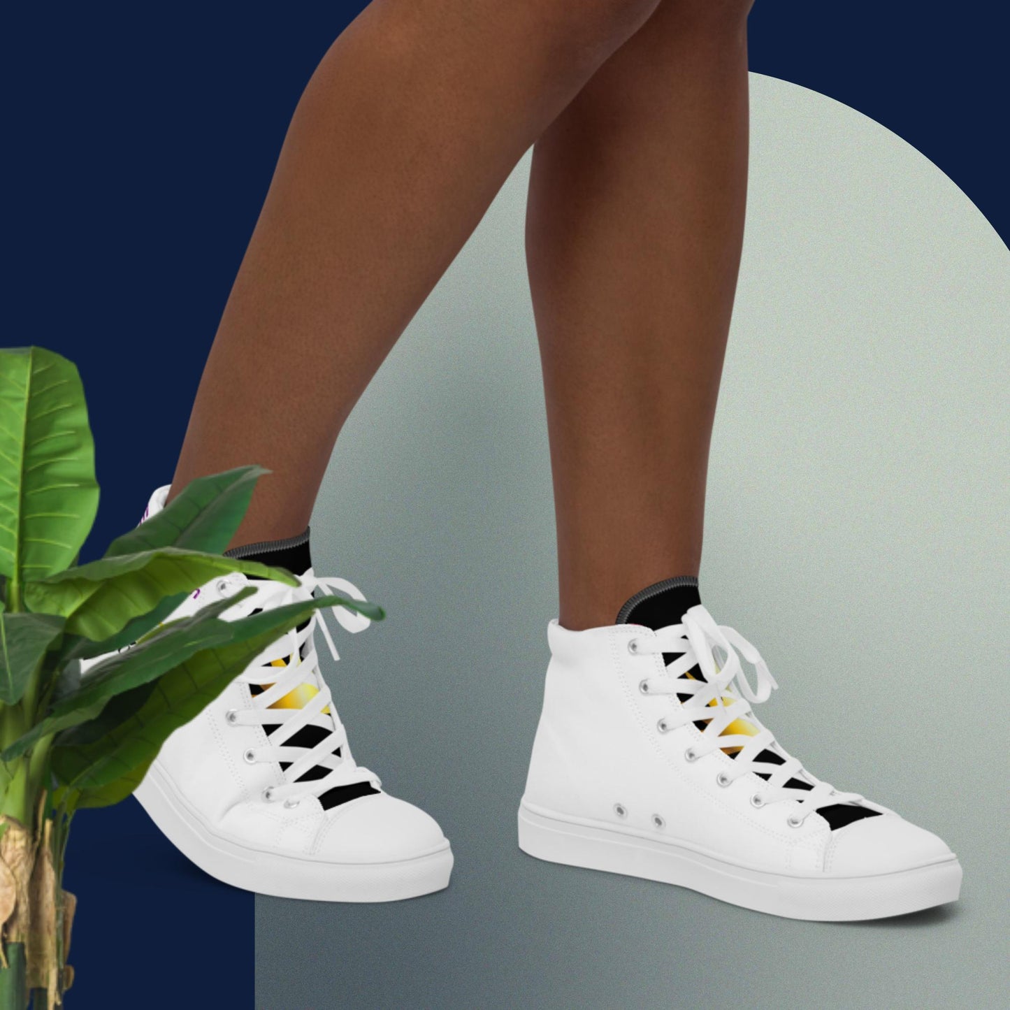 Women’s high top canvas shoes