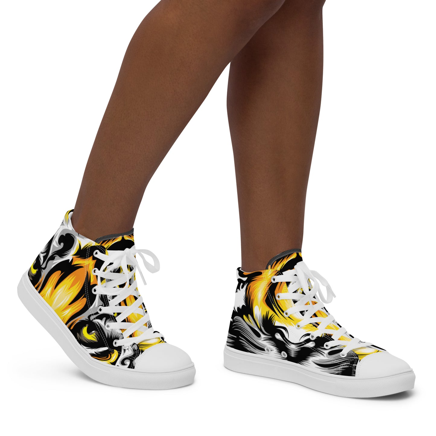 Tiger Design Women’s high top canvas shoes