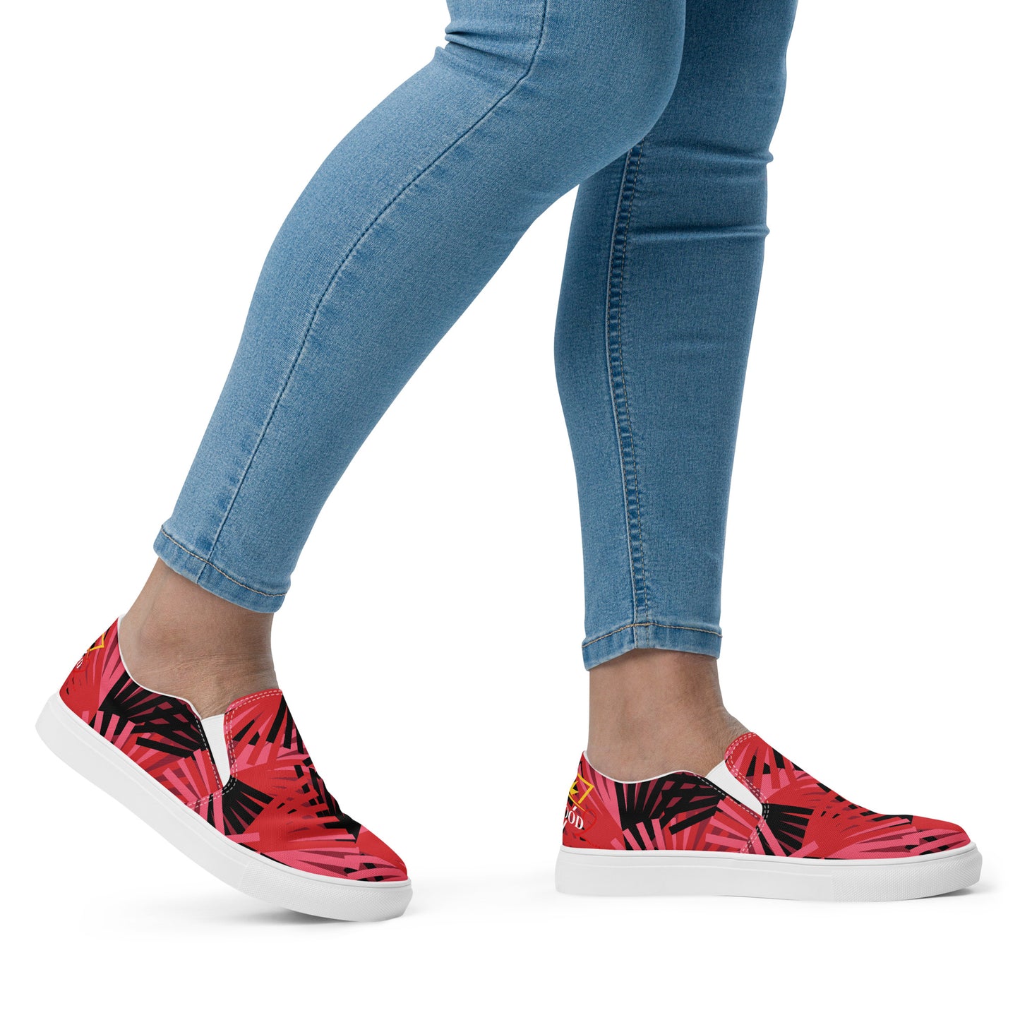 Women’s slip-on patterns canvas shoes